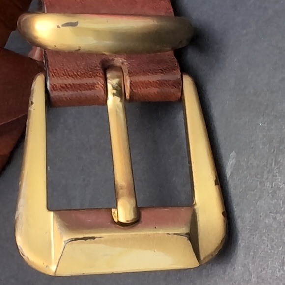 CALE Men's Full Grain Boho/Western Brown Woven Leather Belt,42. - Picture 2 of 10